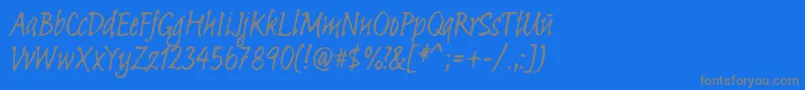 Linotypesketch Font – Gray Fonts on Blue Background