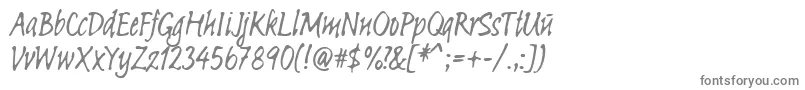 Linotypesketch-fontti – harmaat kirjasimet valkoisella taustalla