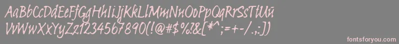 Linotypesketch Font – Pink Fonts on Gray Background