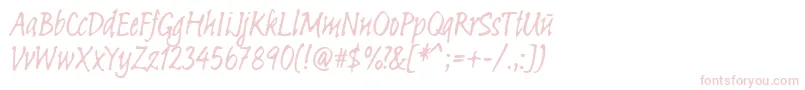 Linotypesketch Font – Pink Fonts on White Background