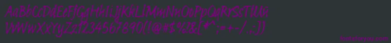 Linotypesketch Font – Purple Fonts on Black Background