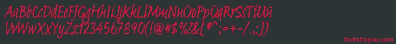 Linotypesketch Font – Red Fonts on Black Background