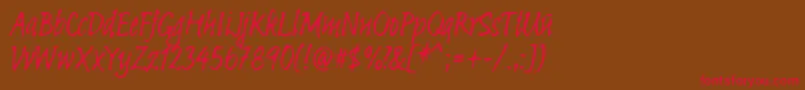 Linotypesketch Font – Red Fonts on Brown Background