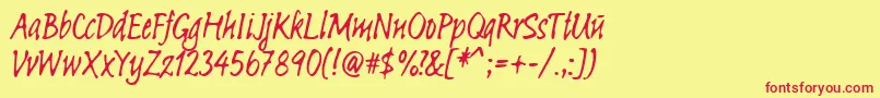 Linotypesketch Font – Red Fonts on Yellow Background