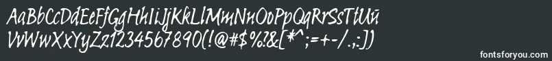 Шрифт Linotypesketch – белые шрифты
