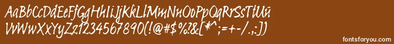 Linotypesketch Font – White Fonts on Brown Background