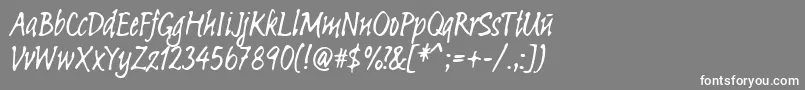 Linotypesketch Font – White Fonts on Gray Background