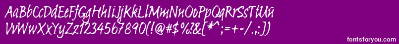 Linotypesketch Font – White Fonts on Purple Background