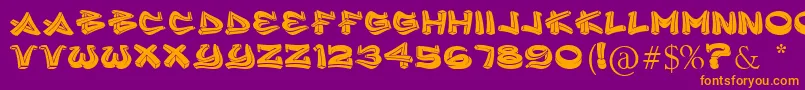 InnerCity Font – Orange Fonts on Purple Background