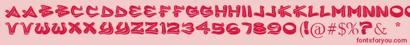 InnerCity Font – Red Fonts on Pink Background