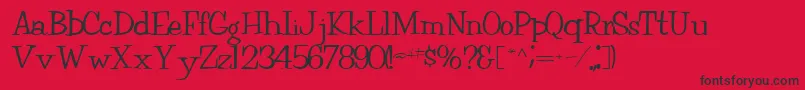 Fairchild85RegularTtext Font – Black Fonts on Red Background