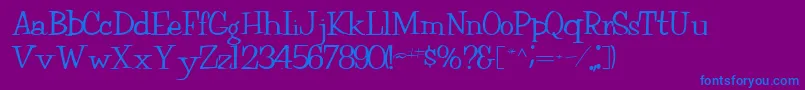 Fairchild85RegularTtext Font – Blue Fonts on Purple Background