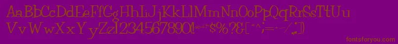 Fairchild85RegularTtext Font – Brown Fonts on Purple Background