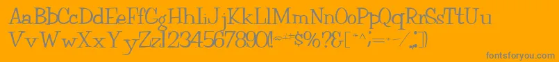 Fairchild85RegularTtext Font – Gray Fonts on Orange Background