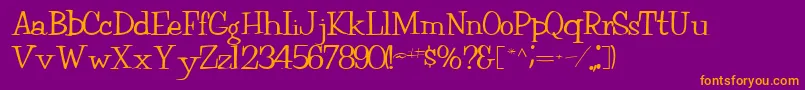 Шрифт Fairchild85RegularTtext – оранжевые шрифты на фиолетовом фоне