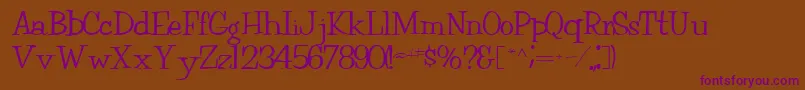 Fairchild85RegularTtext Font – Purple Fonts on Brown Background