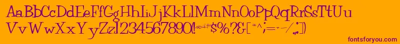 Fairchild85RegularTtext Font – Purple Fonts on Orange Background