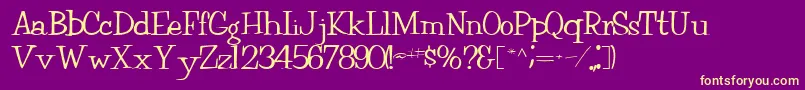 Fairchild85RegularTtext Font – Yellow Fonts on Purple Background
