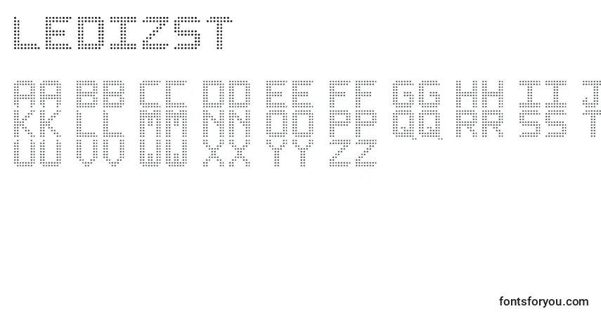 Шрифт LedizSt – алфавит, цифры, специальные символы