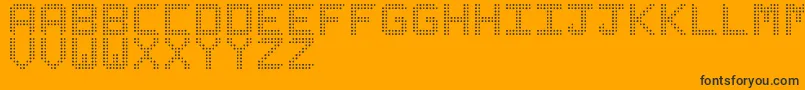 LedizSt Font – Black Fonts on Orange Background