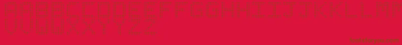 LedizSt Font – Brown Fonts on Red Background