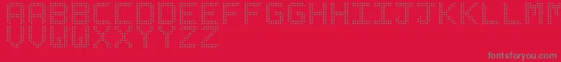 LedizSt Font – Gray Fonts on Red Background