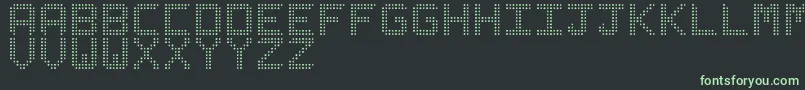 LedizSt-fontti – vihreät fontit mustalla taustalla
