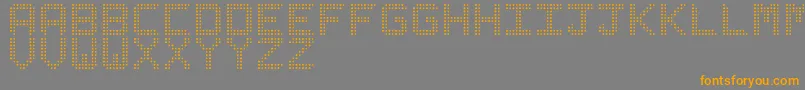 LedizSt Font – Orange Fonts on Gray Background