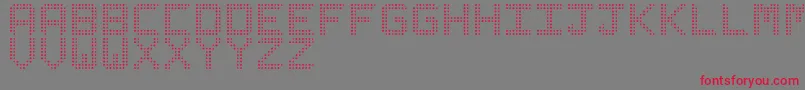 LedizSt Font – Red Fonts on Gray Background