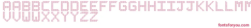 LedizSt Font – Red Fonts on White Background