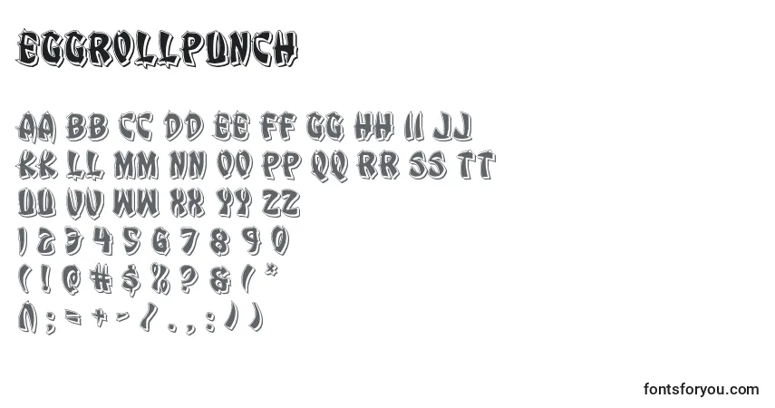 A fonte Eggrollpunch – alfabeto, números, caracteres especiais
