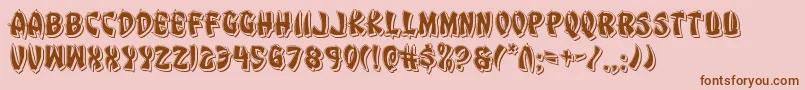 Eggrollpunch Font – Brown Fonts on Pink Background