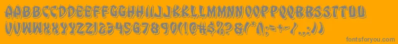 Eggrollpunch Font – Gray Fonts on Orange Background