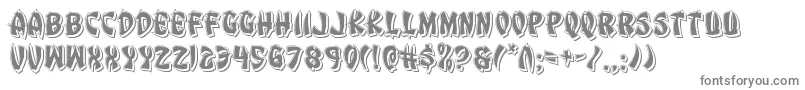 Eggrollpunch-Schriftart – Graue Schriften auf weißem Hintergrund