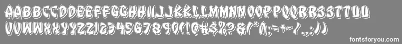 Eggrollpunch Font – White Fonts on Gray Background