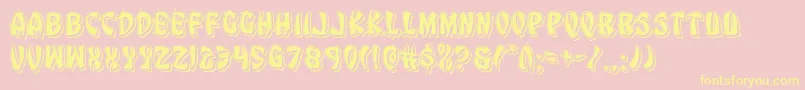 Eggrollpunch Font – Yellow Fonts on Pink Background