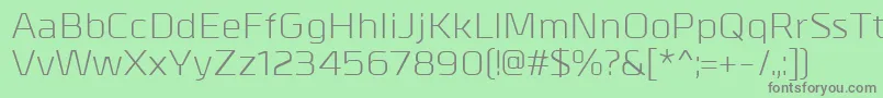 MetralRegular Font – Gray Fonts on Green Background