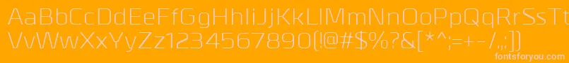 MetralRegular Font – Pink Fonts on Orange Background