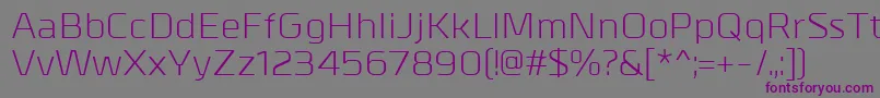 MetralRegular Font – Purple Fonts on Gray Background