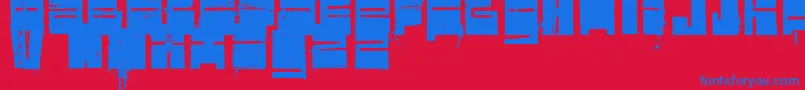 フォントValimoRmx – 赤い背景に青い文字