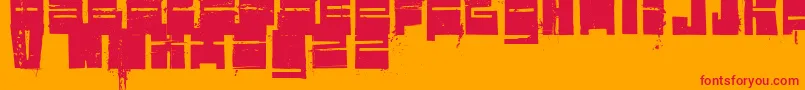 フォントValimoRmx – オレンジの背景に赤い文字