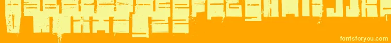 ValimoRmx Font – Yellow Fonts on Orange Background