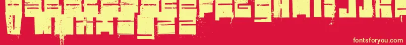 ValimoRmx Font – Yellow Fonts on Red Background