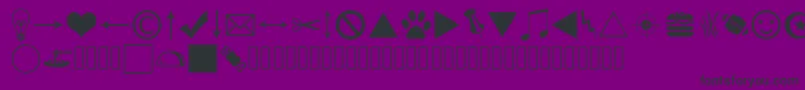 Burgericonbasitfont Font – Black Fonts on Purple Background