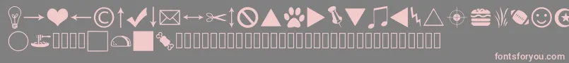 Burgericonbasitfont Font – Pink Fonts on Gray Background