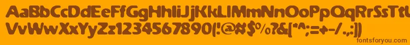 WeatheredSolidBrk Font – Brown Fonts on Orange Background