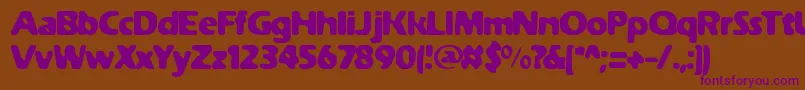 WeatheredSolidBrk Font – Purple Fonts on Brown Background