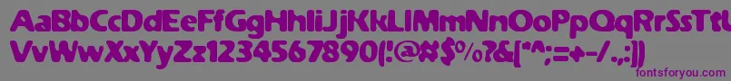 WeatheredSolidBrk Font – Purple Fonts on Gray Background