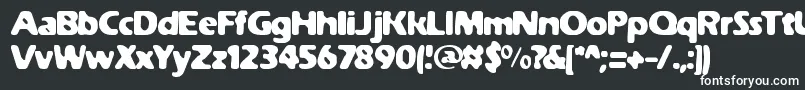 Шрифт WeatheredSolidBrk – белые шрифты на чёрном фоне