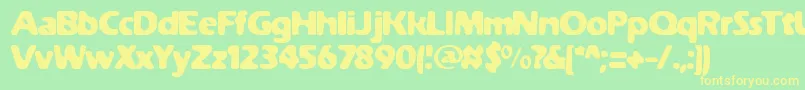 WeatheredSolidBrk Font – Yellow Fonts on Green Background